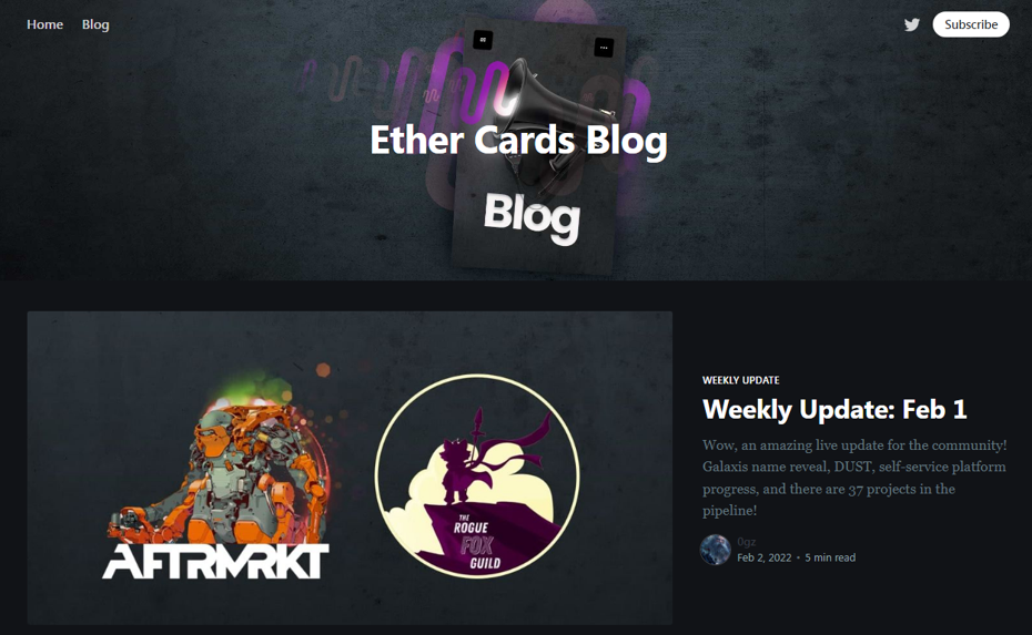 Ether Cards блог