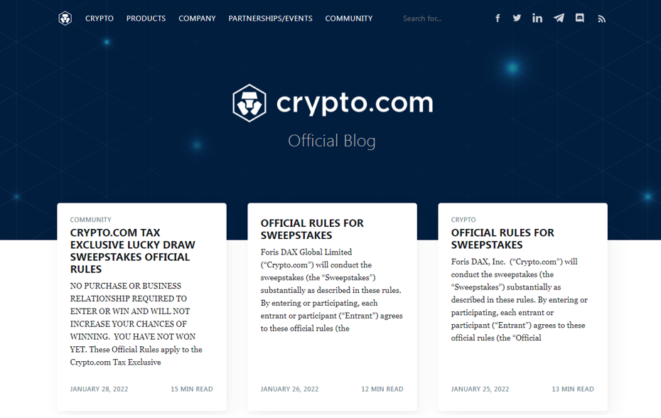 Crypto com блог